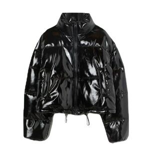 $30 Black Cropped Puffer Jacket